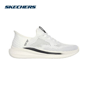 Skechers สเก็ตเชอร์ส รองเท้าผู้ชาย Men SKECHERS USA Street Wear Slade Quinto Shoes - 210810-WHT Air-Cooled Memory Foam