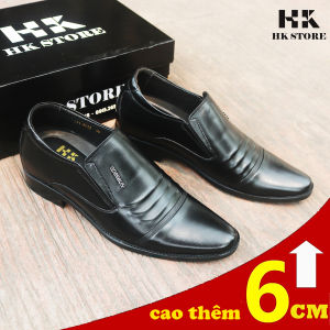 Giày tây nam tăng chiều cao 6cm - kiểu dáng lịch sự sang trọng - hàng da bò thật 100% bảo hành 12 tháng.