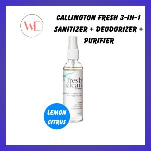 Callington Fresh & Clean Aircraft Air Freshener 3-in-1 Sanitizer + Deodorizer + Purifier (150 ml - Lemon Citrus) Long Lasting Spray Aromatherapy House Home Room Car Toilet Pewangi Penyegar Udara Pesawat Kapal Terbang Rumah Bilik Tandas Kereta Tahan Lama
