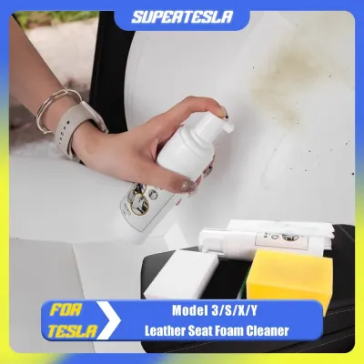 150ml Multi-Purpose Foam Cleaner For Tesla Model 3/Y/S/X Seat Leather Surface Auto Interior Wash Maintenance Spray 2024 Accessor ☆☆☆☆☆