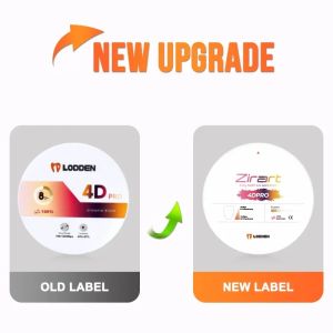 LODDEN Zirconia Block 4D PRO Multilayer Zirconia Disc 98mm 8 Layer Open System Vita 16 Colors For CAD/CAM Dental Lab Material