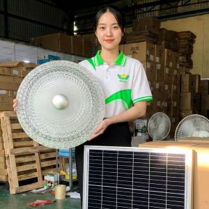 Đèn năng lượng mặt trời 1000W ốp trần cao cấp Mifidi sáng trên 15h Đường kính to 42cm tấm pin Mono siêu 670 x 450cm BH VIP tận nhà đến 2 năm