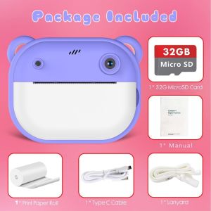 【SG Stock】Mini Camera for Kids Instant Camera Videos Print Camera for Kids Dual-Lens with Selfie Camera