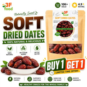 [ BUY 5 FREE 5 ] Premium Dubai Dates - Organic Healthy Dried Fruit Snacks with No Added Sugar - 100G/250G/500G/1Kg