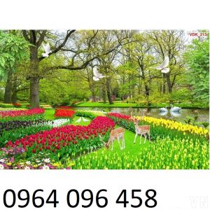 Tranh gạch ốp tường rừng cây - LCF322