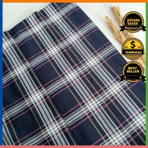 Kain Memora Kain Katun Jepang Motif Kotak Bebagai Warna Lebar 150 cm Bahan Menyerap Keringat Kain Murah Malang