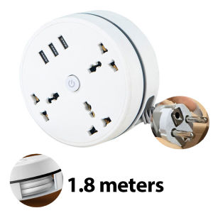 Power Socket 2500W 10A With 3 USB Super Charge Ports Extensions MY Plug Round Scalable Wires Leads Adapters for Home and Travel Support high-power electrical appliances extension plug socket power socket extension
