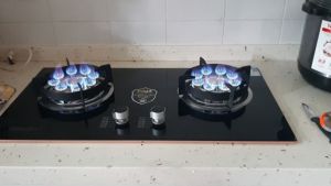 【2 Years Warranty】SUKINBO 7500W Double Gas Stove Dapur Gas Tempered Glass Cooker Double Burner Rose gold Clad Double Nine-Chamber Fierce Flame Cooker With Flame Failure Protection (LPG) 燃气灶