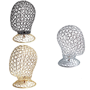 Creative Iron Art Wig Stand Mannequin Head Hollow Iron Hat Rack Suitable for Showcasing Wigs Hats and Accessories