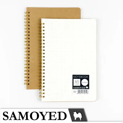 SAMOYED NBCC-11 Buku Tulis / Catatan / Agenda / Jurnal / Notebook / Diary / Journal Kraft / Classic / Vintage A5 Plain Ruled Grid Dotted Polos Garis Kotak Titik