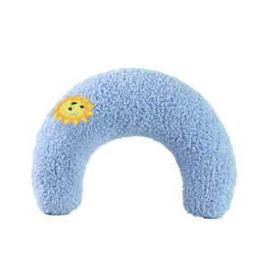 Pet Cat Pillow PP Cotton Filling Cervical Spine Protection Plush Cat Dog Sleeping U-Shaped Pillow