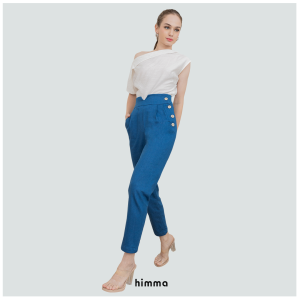 himma "TieNy" Pants กางเกงขายาวเอวสูง กางเกงทรงสอบจับจีบหน้าใส่สบาย ช่วยอำพรางหุ่น ใส่ได้ 2 แบบ ขาตรงปลายสอบ และกางเกงผูกข้อเท้า ใส่แล้วรูปร่างเพรียว