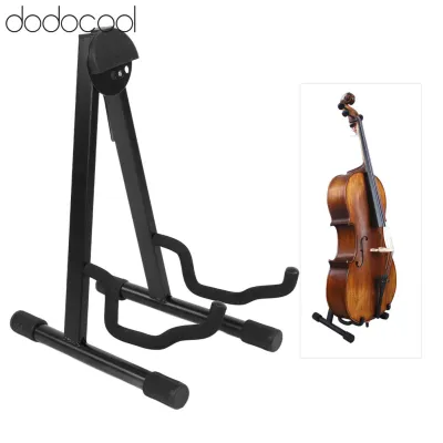 Dodocool Xixian Foldable Cello Stand Metal Support Holder for Violin Guitar Bass Portable Black Display Rack Storage Accessory
