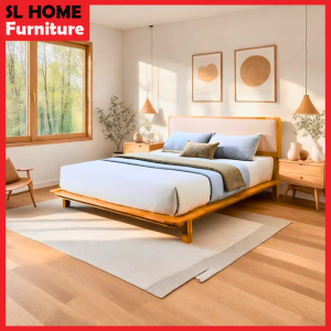 🔥SL 100% SOLID WOOD Muji Queen/King Bed Frame / katil murah / katil queen / japanese bed frame - SL 6105