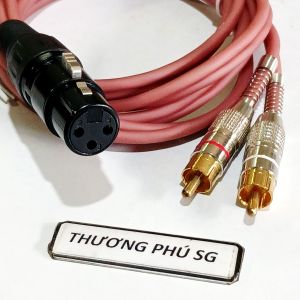 Cáp âm thanh Canon ra 2 AV Đưc dài 1m / Chuẩn Canon Cái (Cáp chuyển âm thanh XLR chất lượng)