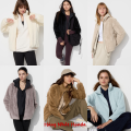 [Auth UniqIo] Áo Khoác Lông Cừu 2 Mặt Khóa Kéo Nữ - Tag Nhật. 