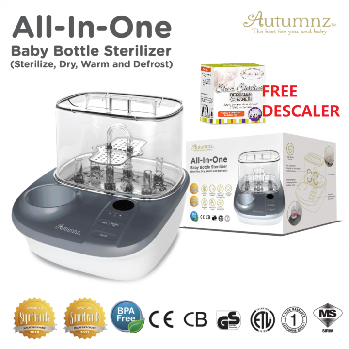 Autumnz All-In-One Baby Bottle Sterilizer CAN Sterilise, Dry, Warm