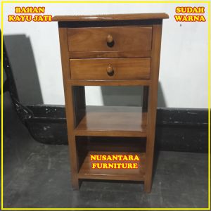 Nakas Tempat Tidur Jati Model Minimalis Meja Dispenser Jati