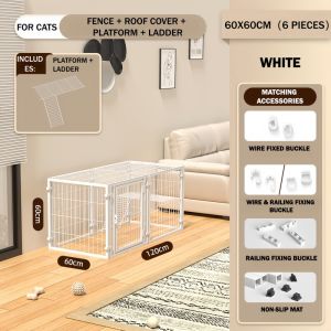 Dog Fence Pet Playpen resistant Sturdy Large Space Pet Enclosure Easy to Assemble
