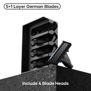 NEOWAK 4-Pack Razors Head Mens 6+1 Layer Blade Manual Razor Imported from Germany Blade Head Shaving Blade