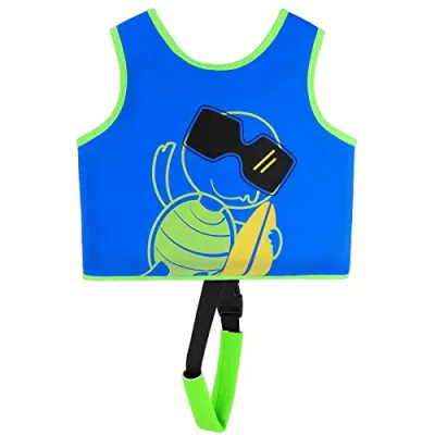 Winmax Childrens Life VestChildrens Swimsuit Assist Swimwear Swimming Training Buoyancy Bathing Suits Swim Vest Floating Neoprene Life Vest for 1-9 Years