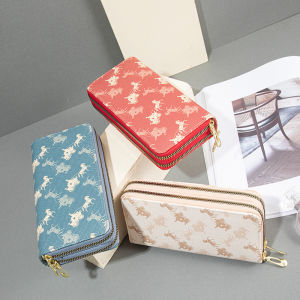 2 Zipper Double Layer Long Wallet Women Purse Dompet Panjang Wanita Dompet Zip Wanita Beg Duit Zip (W-031)