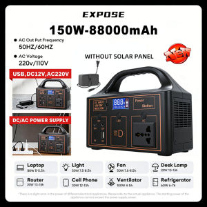 Power Station 150W 100W 88000mah Big Capacity Power Bank Portable Outdoor Solar Generator Station【Fast Delivery】
