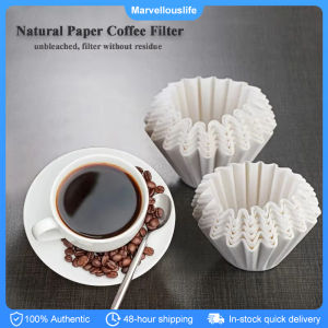 50PCS Coffee Filters Paper Wave Dripper Coffee Filter Papers Bowl Type Filter Cup Coffee Accessories