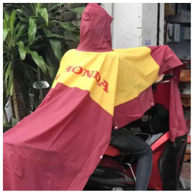 (MIỄN SHIP TOÀN QUỐC) Áo Mưa Honda Hàng Việt Nam Chất Lượng Cao (FreeSize) - Loại Dày Dặn Chống Thấm Nước - Đô Rộng Che Phủ Người Ngồi Sau MẪU MỚI 2023