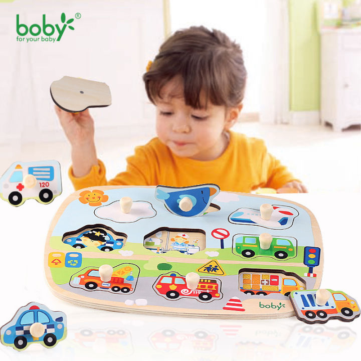 Premium Wooden Peg Knob Hand Grasp Puzzle/Baby Early Learning Knob