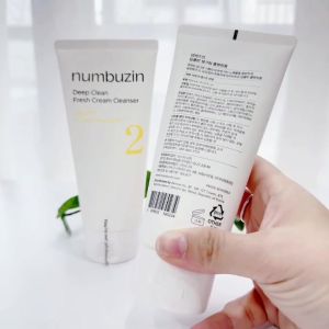 Sữa Rửa Mặt Dạng Kem Numbuzin No.2 Deep Clean Fresh Cream Cleanser Sạch Sâu Cấp Ẩm Cho Da 120ml - là sản phẩm rửa mặt dạng bọt kem dịu nhẹ được làm từ các thành phần tự nhiên làm sạch sâu lỗ chân lông khỏi tạp chất và mụn đầu đen loại bỏ lớp trang điểm