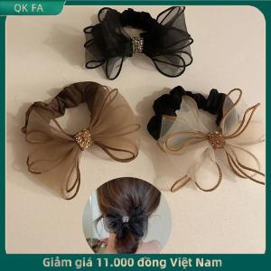 QK FA ✨ Lưới nơ tóc Vòng lưới màu đỏ 2022 mới tất cả các trận đấu đơn giản Tính khí Ins bóng đầu Czech khoan đầu dây