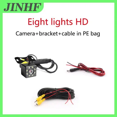 JINHF LED Night Vision Car Rear View Camera với cáp video phổ đảo ngược Camera màu hình ảnh không thấm nước tự động sao lưu Màn hình HD