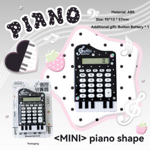 OKONOK Piano Shape Mini Calculator Pocket 8 Digits Student Calculator Multifunctional Portable Office Calculator Home and School