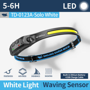 SmilingShark TD0123  Bicycle Light Led Headlight Floodlight Headlamps White Yellow Red Warming Light 10 Gears USB Rechargeable IPX4 Waterproof Induction Outdoor Camping Light Boating Power Outages Emergency Survival
