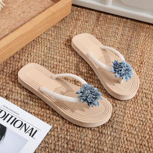 Free Shipping Imitation Straw Woven Travel Sandals WomenS Flip-Flops Outdoor Fashion Beach Flat-Heeled Sandals Summer Embossed Foam