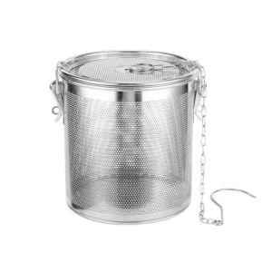 GOXBERK Lưới mịn Dụng cụ lọc gia vị hầm Có móc xích Thép không gỉ 304 Dụng cụ pha trà hình cầu Hộp tách gia vị súp Chống gỉ Giỏ nước muối Hạt hồi