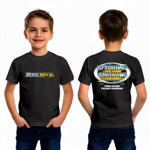 KAOS ANAK BOS KECIL SI TUKANG JAJAN /depan belakang/ kaos anak laki laki / perempuan / bahan premium tebal