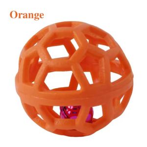 Dog Chew Ball Toy TPR Hollow Jingle Bell Ball Interactive Bouncy Pet Toy for Small Large Dogs Cats Puppy Boredom Relief