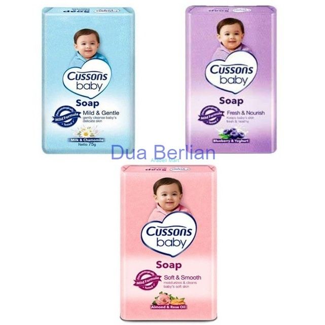 CUSSONS BABY SOAP 75gr SABUN BATANG BAYI MILD GENTLE SOFT SMOOTH FRESH ...