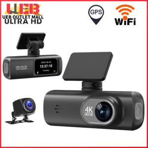 UEB กล้องติดรถยนต์ 4K พร้อม WiFi เลนส์คู่ บันทึกกลางคืนและจอดรถอัตโนมัติ 24 ชั่วโมง