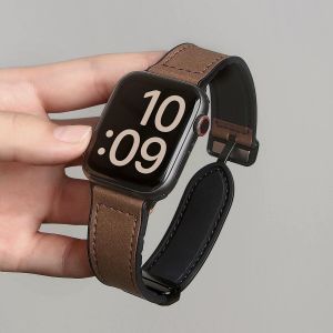 สายหนังสำหรับ Redmi Watch 5 4 3 2 Lite กำไลข้อมือหนังปราดเปรียวกันน้ำสำหรับสาย Xiaomi 9/8 Pro สายรัดข้อมือทดแทนหนังวัว