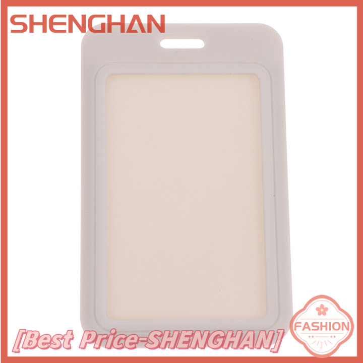 SHENGHAN 1Pc Two-Sided Credit Card Cover Hard Plastic Badge Holders ...