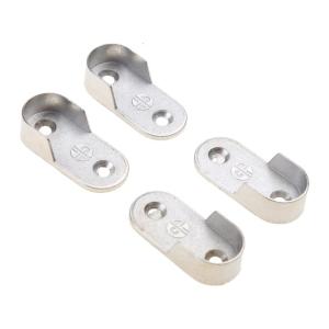 4Pcs Alloy-Wall Mounted Wardrobe Rail Thicken Supports Tube Brackets Hanging-Rod End Supports Closet Tube Pipe Brackets