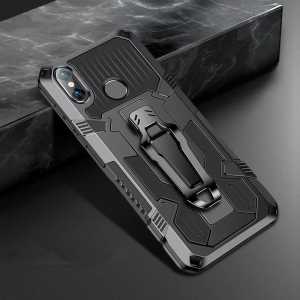 Case Infinix Smart 4 Casing Armor Belt Clip Kick Standing Cover Hardcase Robot
