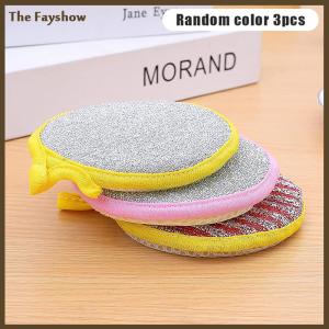 [The Fayshow] 3 10 PCS Double Sided Dishwashing Sponge Dish Washing Brush Pan Pot Dish Wash Sponges Household Cleaning Reusable Kitchen Tool