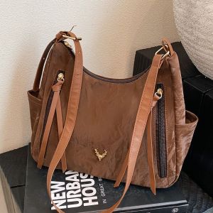 EERSHENSHI กระเป๋าพร็อพแบบลำลองความจุขนาดใหญ่สำหรับผู้หญิงกระเป๋าสะพายข้างแบบใหม่ที่มีคุณภาพสูงแมทช์ลุคง่ายกระเป๋าสะพายไหล่แฟชั่นใต้วงแขน