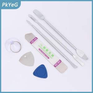 PkYeG 7pcs kim loại spudger Kit phổ điện thoại di động sửa chữa mở công cụ điện thoại di động tháo rời xà beng thép Pry điện thoại tay công cụ thiết lập