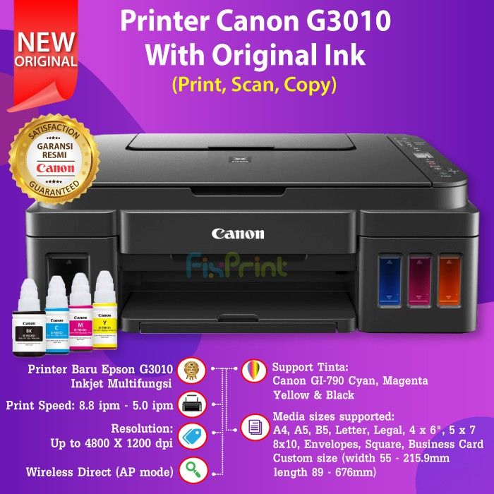 Pixma G3010 Wireless Direct Printing Canon Canon Printer Canon