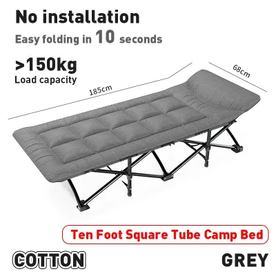 Folding Bed Camping Single Outdoor Indoor Bedoffice Sleeping Relax Foldable Portable